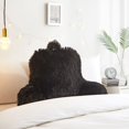 thumbnail image 2 of Mainstays Long Faux Fur Backrest Pillow, Black, 2 of 8