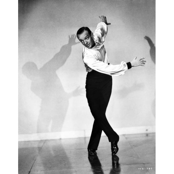 Fred Astaire Dancing Black and White Photo Print (24 x 30)