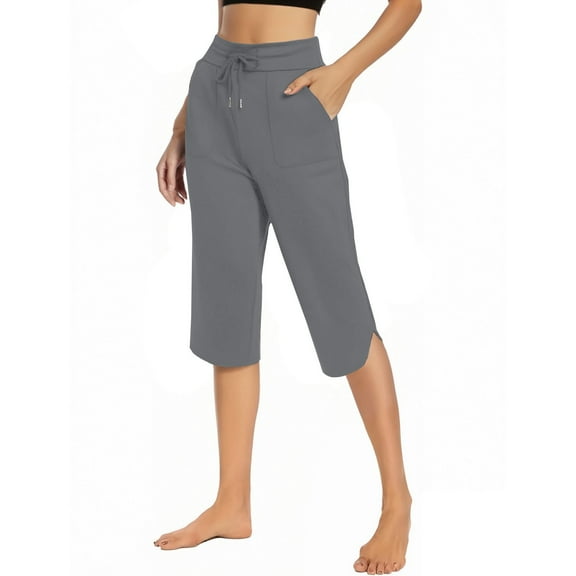 Seductiva Sales Today Casual Pants for Women Women's Solid Color Split Yoga Cropped Pants