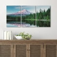 thumbnail image 2 of PixonSign Framed Canvas Print Wall Art Set Emerald Green Pine Tree Forest Mountain Range Reflection Country Landscape Nature Wilderness Modern Decorative Calm/Relax - 16"x24"x3, 2 of 5