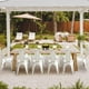 thumbnail image 2 of Sillas de comedor de metal para interiores y exteriores, apilables, clásicas, para comedor, restaurante, bar, cafetería, juego de 4 piezas (blanco marfil),Blanco, 2 of 2