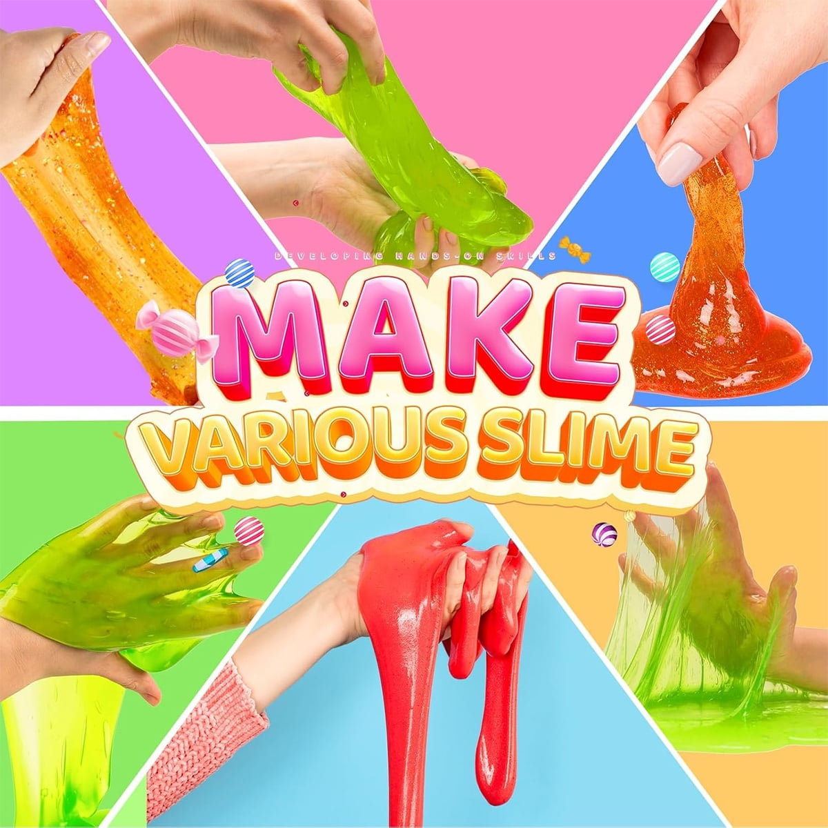 DIY Slime Set with Ice Cream Theme, Hand in Hand Made Sweet Stress Relief Toys