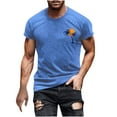 thumbnail image 2 of Mefallenssiah Hauts pour Hommes, Liquidation T-Shirt à Manches Courtes Imprimé Col Rond Mode Décontractée Manches Courtes, 2 of 5