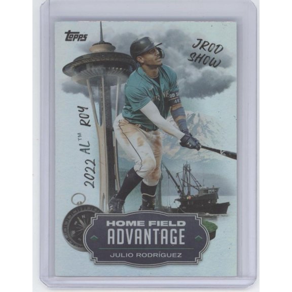 Collectible 2023 Topps Home Field Advantage HA-11 Julio Rodríguez Seattle Mariners Baseball Card Seattle Mariners MLB Baseball Trading Card