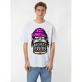 thumbnail image 1 of Men's Trendy Retro Hip Hop Street Casual T-Shirt, Pattern Print, Weight 100% Cotton High Quality Comfortable Versatile Soft Breathable Summer Short Sleeve Tops 220g Tee For Adult, Men, Women, 1 of 7