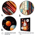 thumbnail image 3 of Designart "Stellar Voyage with the Rocketship I" Rocketship Floater Framed Canvas Wall Art, 3 of 7