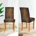 thumbnail image 3 of Yayeee 4 Pack Dining Chair Covers Stretch Parson Chairs Slipcovers Seat Protector, Wood Grain, 3 of 6