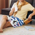 thumbnail image 5 of Logiee Bulldog Friend Print Men's Pajama Shorts with Drawstring & Pockets,Sleep Shorts for Men,Sleepwear Bottoms,Elastic Waistband Loungewear-X-Large, 5 of 6