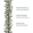 thumbnail image 3 of NOMA Frosted Fir 9 Foot Pre Lit Christmas Garland Holiday Decor, (2 Pack), 3 of 7
