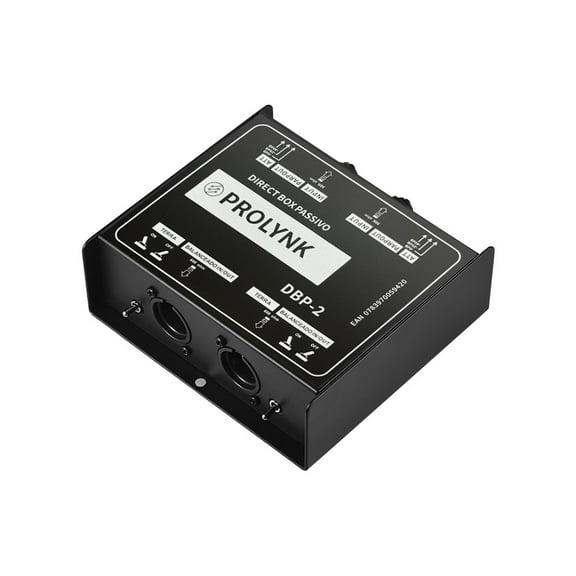 Prolynk Direct Box Passive Dual DBP-2, DI Box with Attenuator, 1/4 inch to XLR Transformer (Dual)