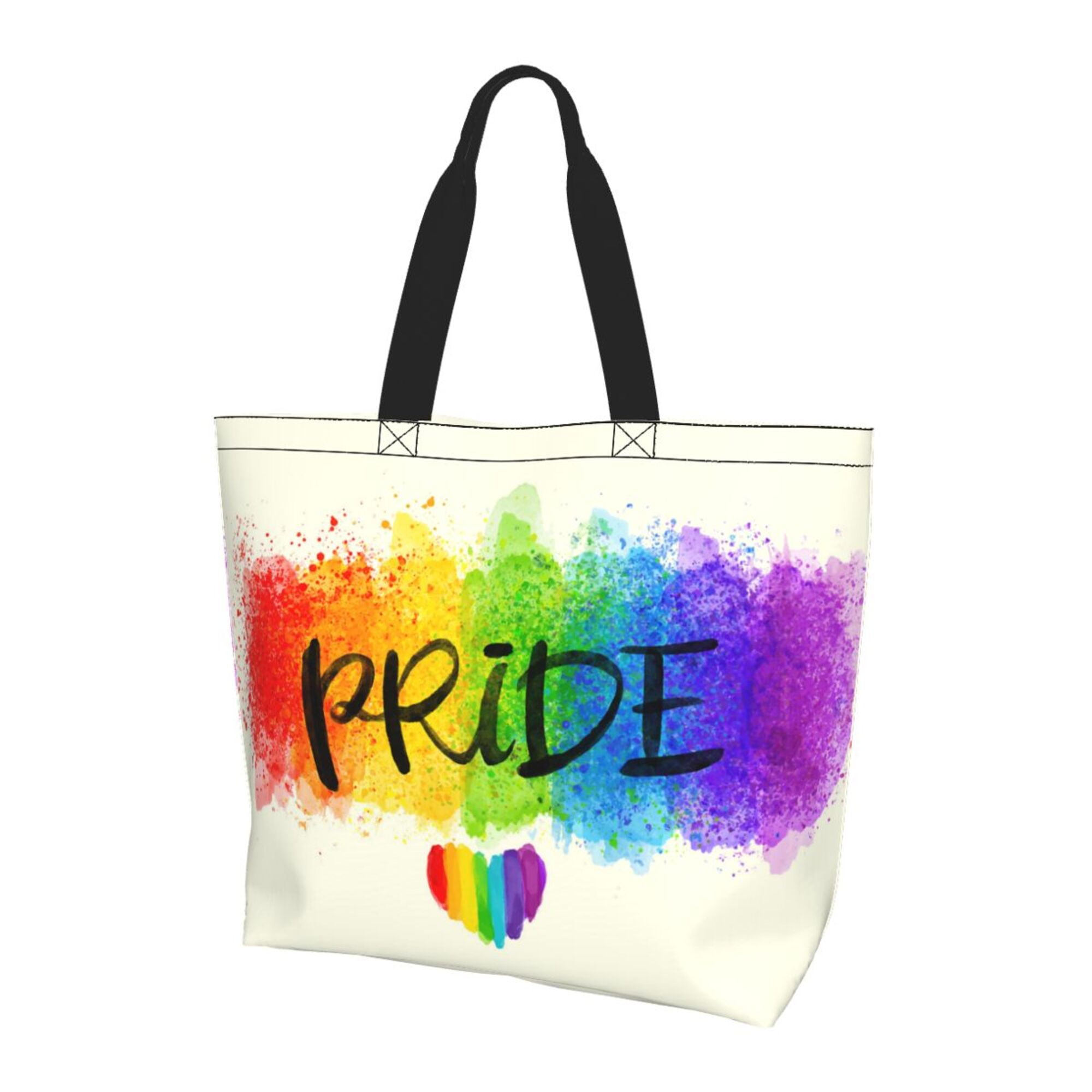 ZICANCN LGBT Pride Rainbow Tote Bag Grocery Bags Reusable