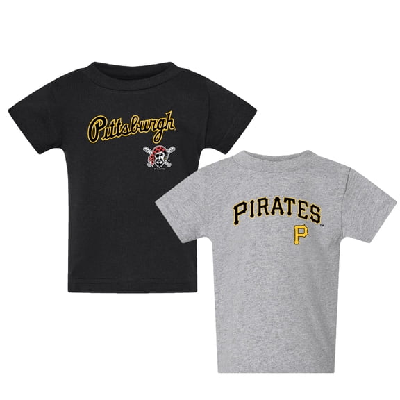 Toddler  Black/Gray Pittsburgh Pirates Logo 2-Pack T-Shirt Set