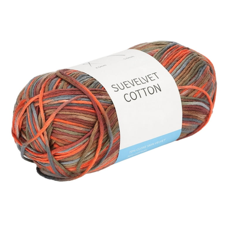 LYUMO Crochet Yarn Colorful Cotton 8 Strands Smoke Red Soft Comfortable  Medium Thick Knitting Yarn for Crafts,Chunky Yarn,Thick Yarn 