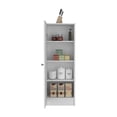 thumbnail image 6 of Wooden Sideboards Kitchen Pantry 47" H, One Door Cabinet, Four Interior Shelves, White,Dining Room Sideboards, 6 of 7