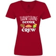 thumbnail image 3 of Inktastic Thanksgiving Dinner Crew with Turkey Legs, Pie and Corn Women's V-Neck T-Shirt, 3 of 5