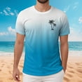 thumbnail image 2 of Leey-World T-Shirts for Men Mens Oversized T-Shirts Fashion Loose Fit Crewneck Tshirt Streetwear Heavyweight Short Sleeve Tee Shirt Gym Workout Tops(Sky Blue,2XL), 2 of 4