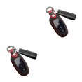 thumbnail image 4 of Sidaley Funda de cuero para llave de coche Vintage, llavero, Protector de llaves antiarañazos, accesorio de repuesto para Tucson NX4/Ioniq Negro 2piezas, 4 of 6