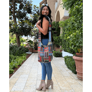 Kathmandu Collection Patchwork Striped Hobo Bag