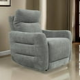 thumbnail image 6 of Eddie 38 Inch Power Lay Flat Recliner Chair- Gray Chenille- Power Headrest, 6 of 6