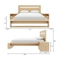 thumbnail image 2 of Morgan 4 Piece Bedroom Set with Headboard, Slatted Bedframe, 2 Nightstands, 2 of 5