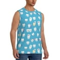 thumbnail image 2 of Kdxio Healthy And Ill White Teeth for Men's Muscle T-shirt,Sleeveless for Workout Running Athletic Gym Lounge Casual, 2 of 5