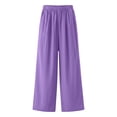 thumbnail image 3 of PNTUTB Men's Lightweight Dopamine Solid Color Casual Loose Comfort Stretch Waistband Wide Leg Pants with Pockets, 3 of 5