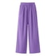 thumbnail image 2 of Ceisia Men's All-Season Solid Color Wide Gift Leg Pants Ice Silk Drape Fabric Elastic Waist Drawstring Pockets for Outdoor Casua l Daily, 2 of 5