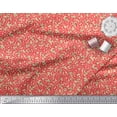 thumbnail image 3 of Soimoi Beige Cotton Poplin Fabric Artistic Floral Print Fabric by the Yard 42 Inch Wide, 3 of 3