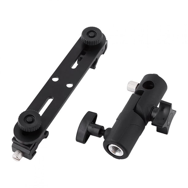 Soportes para Flash de cámara, Soporte para Flash Speedlight con Doble Zapata, Soporte para Paraguas de 1/4"a 3/8 '' Soporte para Soporte de luz para fotografía de Video y fotografía Ecomeon no
