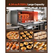 KFFKFF Commercial Countertop Convection Oven, 4.24 cu.ft Capacity for Full-Size Pans, Electric Oven with 4 Racks, 360° Air Circulation, Ideal for Bakeries, Restaurants, and Pizza Shops