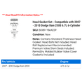 thumbnail image 2 of Head Gasket Set - Compatible with 2007 - 2010 Dodge Ram 2500 6.7L 6-Cylinder 2008 2009, 2 of 2