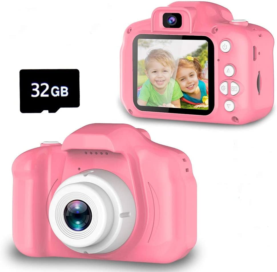 1080P HD Digital Video Underwater Action Camera with 16GB SD Card Kids Camera for 3-12 Years Old Suitable as Birthday Gift for 3-12 Years Old Girls and Boys 
