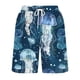 thumbnail image 4 of Puntoco Pantalones Cortos Con Estampado Hawaiano Para Hombre, Pantalones Cortos Con Bolsillo Y Cordón, Color M, 4 of 5