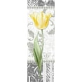 thumbnail image 2 of Gladding, Pamela 9x18 Gold Ornate Wood Framed with Double Matting Museum Art Print Titled - Damask Gray Tulip Panel II, 2 of 4