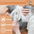 thumbnail image 4 of 4-in-1 Cat Steam Brush for Shedding, Rechargeable cat brushes - Self-Cleaning Comb for Long and Short Hair Cats and Dogs, Steam Pet Brush for Hair Removal, Vibrating Message, Grooming & Relaxation, 4 of 12