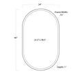 thumbnail image 2 of Regina Andrew 21-1088STL Canal 24"W X 40"H Oval Flat Stainless Steel Framed Accent Mirror, 2 of 7