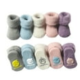 thumbnail image 1 of Worallymy 1 par bonitos calcetines antideslizantes de lana peludos cálidos para bebés niñas y niños calcetines de fibras acrílicas elásticas transpirables para niños pequeños Worallymy JD735813898, 1 of 7