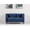 thumbnail image 4 of Uspridefurniture Fancher Kittleson Velvet Classic 3Pcs Living Room Set,Blue, 4 of 5
