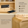 thumbnail image 5 of wow97e Modern Vanity Desk with Touch Screen LED Mirror, 55" Big Make Up Table with 5 Drawers , Wood Dressing Tablew/3 Color Available, Charging Station, 5 of 7