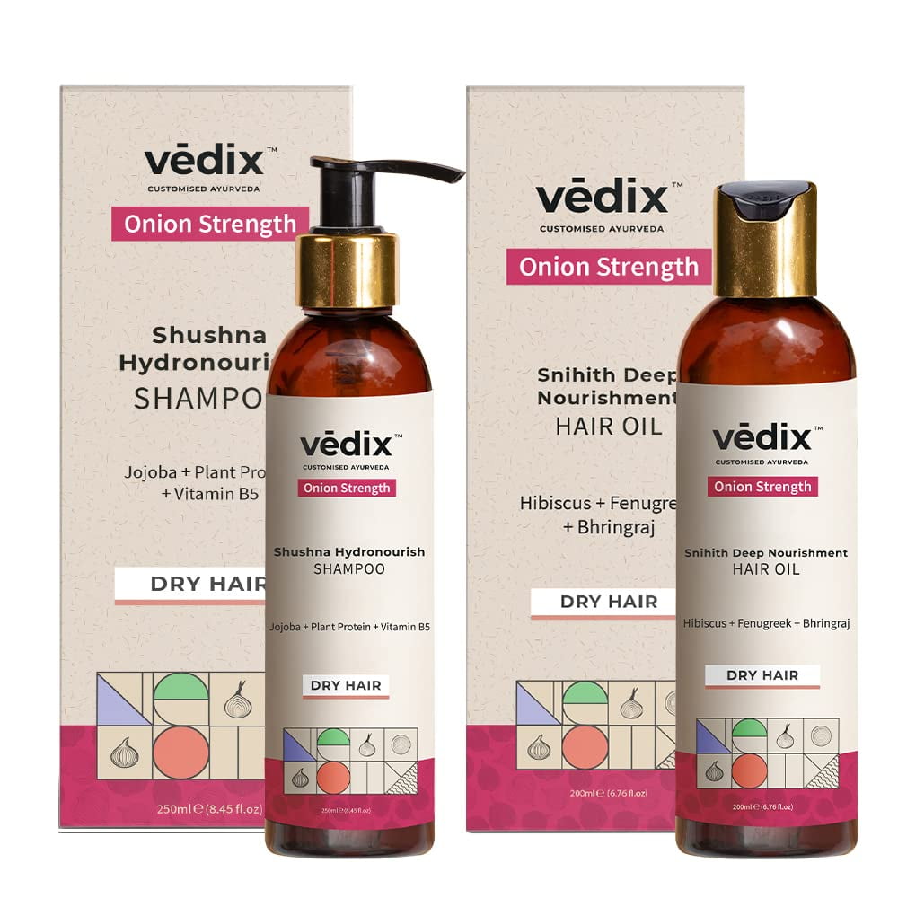 Vedix Customised Hair Fall Combo - Onion Shampoo For Dry Hair - Anti Hair  Fall Shampoo - Anti Hair fall Oil - Onion Oil For Hair Fall - 450 ml -  