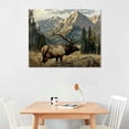 thumbnail image 3 of Acheng  Deer Elk Wall Art Wildlife Animal Autumn Forest Landscape Poster Canvas Painting Print Wall Art Modern Living Room Office Bedroom Room Aesthetics Gift Decoration picture 3, 3 of 5