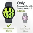 thumbnail image 6 of JETech Case with Screen Protector Compatible with Samsung Galaxy Watch 6 44mm, Overall Protective Cover, Built-in Tempered Glass Film High Sensitivity, 2 Pack (Silver), 6 of 6