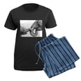thumbnail image 5 of CafePress - African Elephants And Calf Women's Dark Pajamas - Women's Short Sleeve Print T-Shirt and Pants Dark Cotton Pajama Set, 5 of 7