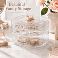 thumbnail image 5 of ABPETE Jewelry Box, 3-Layer Acrylic Jewelry Organizer with Cat Shape Handle, Clear Jewelry Boxes for Women Girls, Make up Organizer, Jewelry Storage Holder (Clear, Cat), 5 of 7