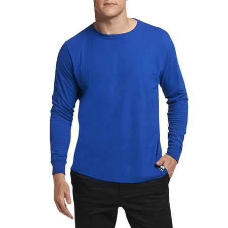 Russell Athletic Big Men's Essential Dri-Power Long Sleeve T-Shirt with 30+