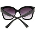 thumbnail image 4 of FEISEDY Retro Oversized Square Sunglasses Stylish Colorful Frame Chic Eyewear for Woman and Men B2597, 4 of 6