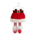 thumbnail image 2 of Festive Christmas Santa Suit Decorative Hanging Ornament with Plush Legs and Faux Fur Trim for Holiday Home Decor, 2 of 5