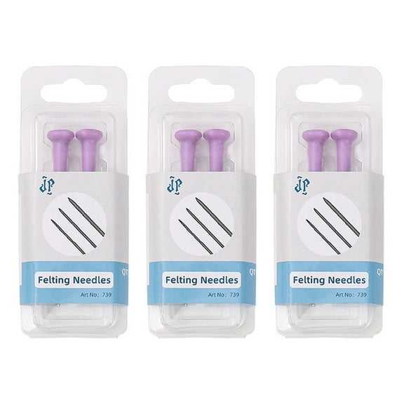 6Pcs Wool Felting Needle with Ergonomic Grip Needle Felting Supply Felting Needle Wool Felt Needle Crafting Tool