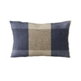 thumbnail image 5 of Plutus Brands Blue Plutus Squares Plaid Luxury Throw Pillow 20 in x 20in, Double Sided 20" x 20", 5 of 9