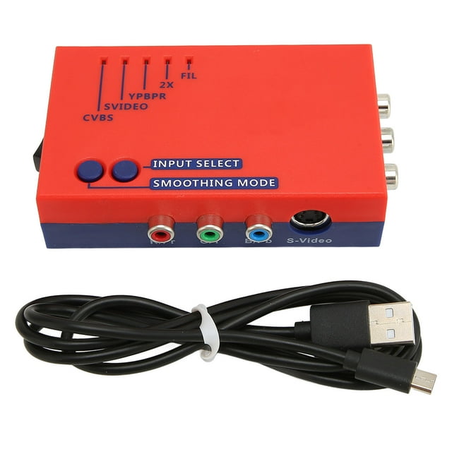 HD Multimedia Interface Converter, Easy To Use Converter A V To HD Multimedia Interface For Ntsc Source For Retro Game Consoles Red,Blue